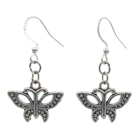 Dainty Butterfly Earrings | Cute Nature Inspired Jewelry Gift boho - Picture 1 of 3